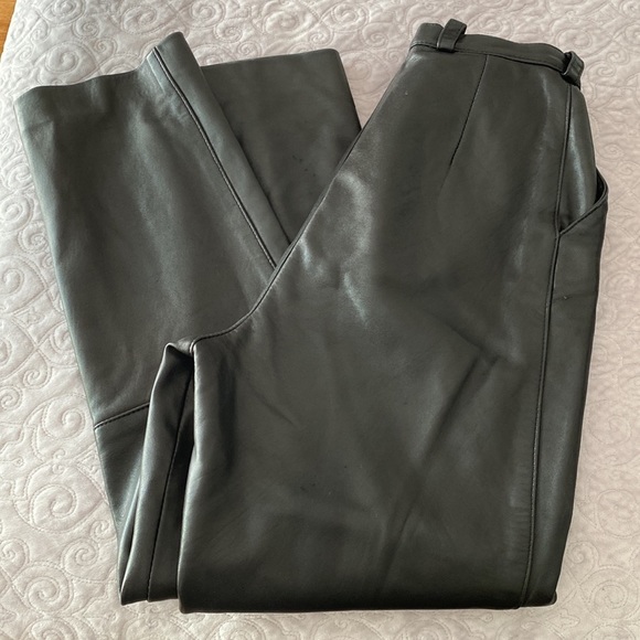 High-rise Genuine Leather Vintage Pants Size 2 - Picture 5 of 8